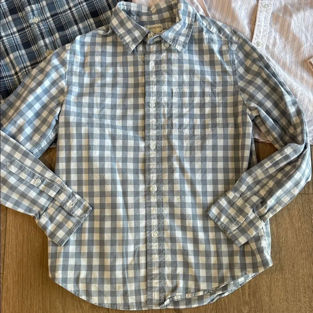 ((3 PIECE)) CREWCUTS BUTTON DOWN BUNDLE SIZE 10 EUC